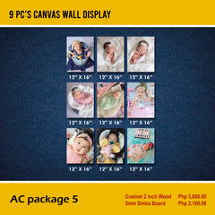 AC Package 5 - 9 pc's canvas wall display