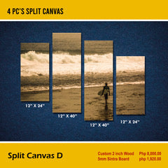 Split Canvas D - 4 pc's split canvas