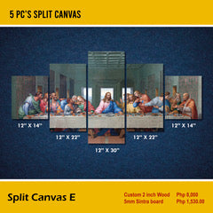 Split Canvas E - 5 pc's split canvas